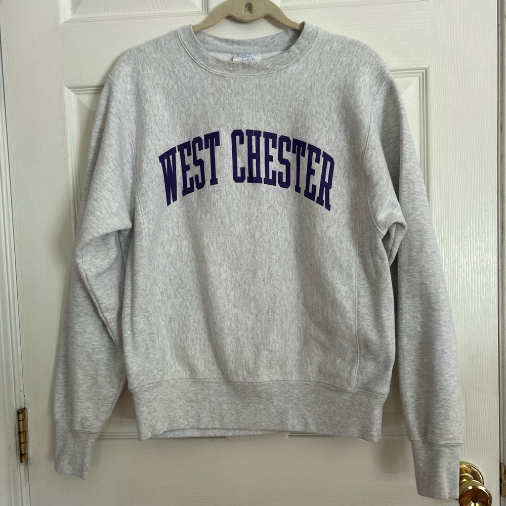 Champion Gray Crewneck Sweater Classic Style
